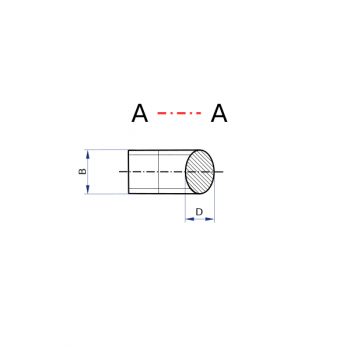 Bügelgriff Version 1, rund, Alu eloxiert, M6 x 10 oder M8 x 12, diverse Abmessungen