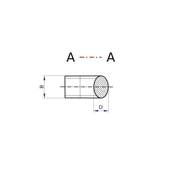 Bügelgriff Version 1, rund, Alu blank, M6 x 10 oder M8 x 12, diverse Abmessungen