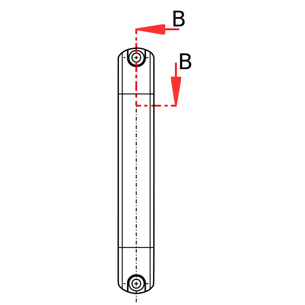 Bügelgriff Version 2, rund, Alu blank, Bohrung für Zylinderschraube M6 (DIN 4762), diverse Abmessungen